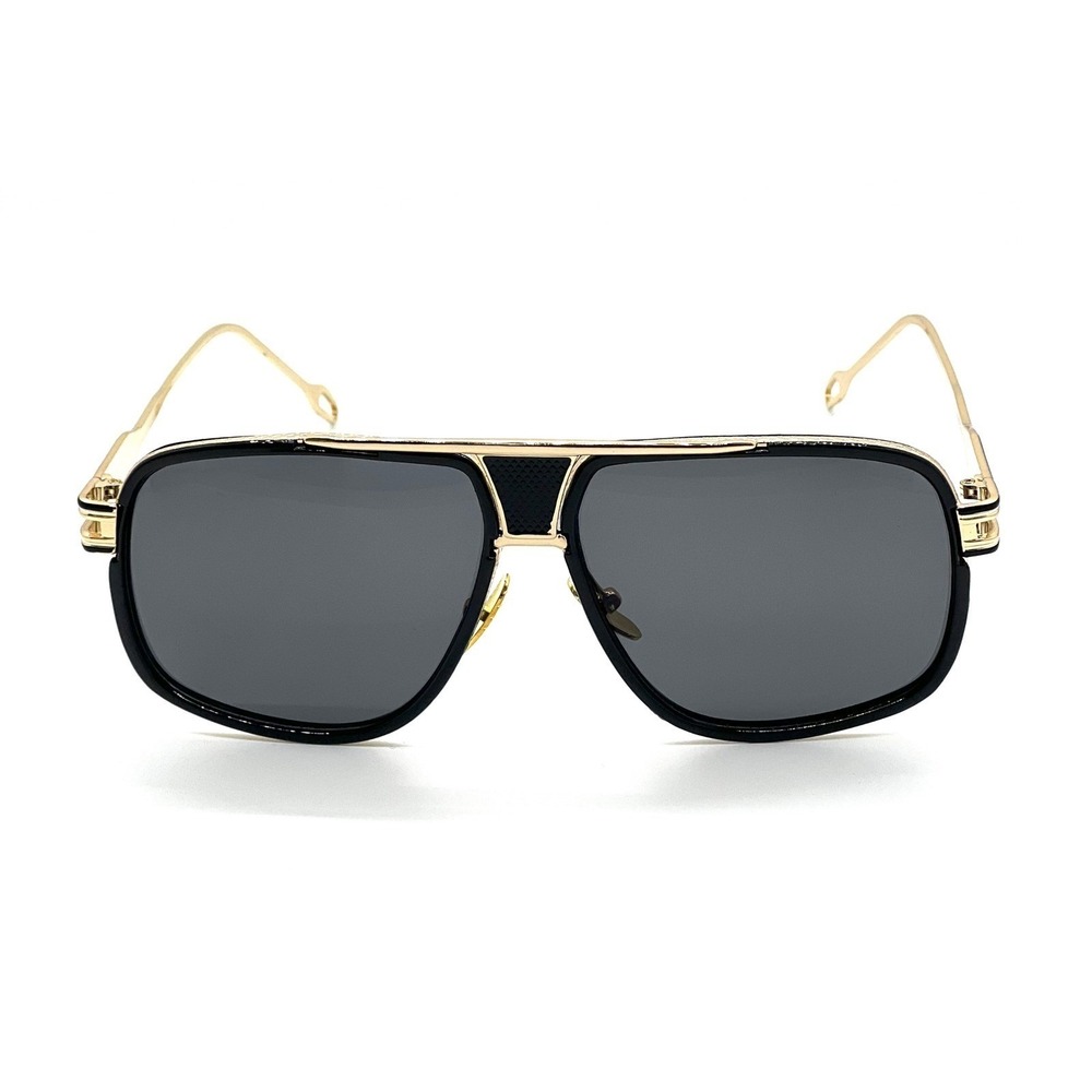 Women Sunglasses Rectangular Stylish Black Gold Designer Style UV Protection New - Picture 4 of 11